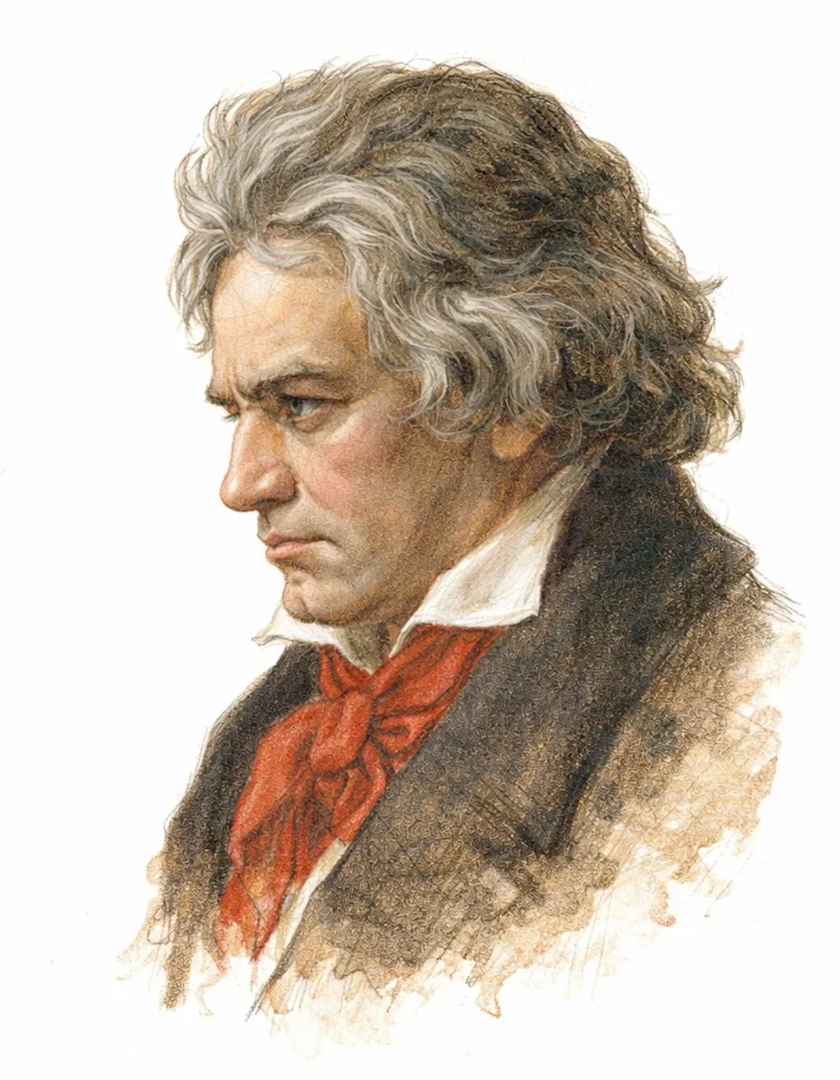 Illustrasjon av Ludwig van Beethoven